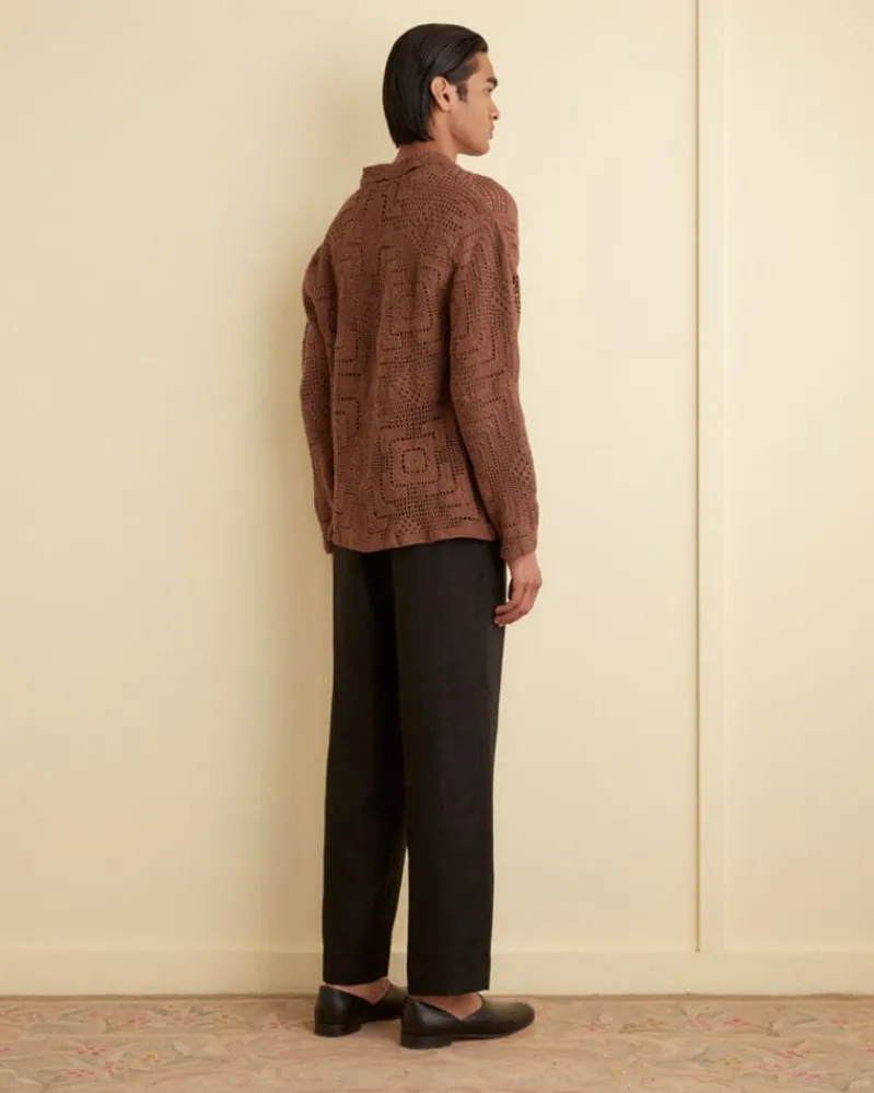 Shirts<BODE Overdye Crochet Shirt Brown