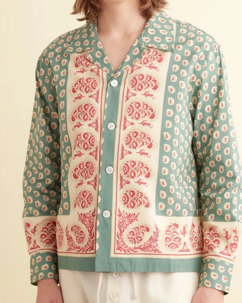Shirts<BODE Paisley Frame Long Sleeve Shirt