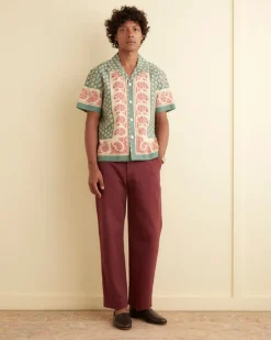 Shirts<BODE Paisley Frame Short Sleeve Shirt