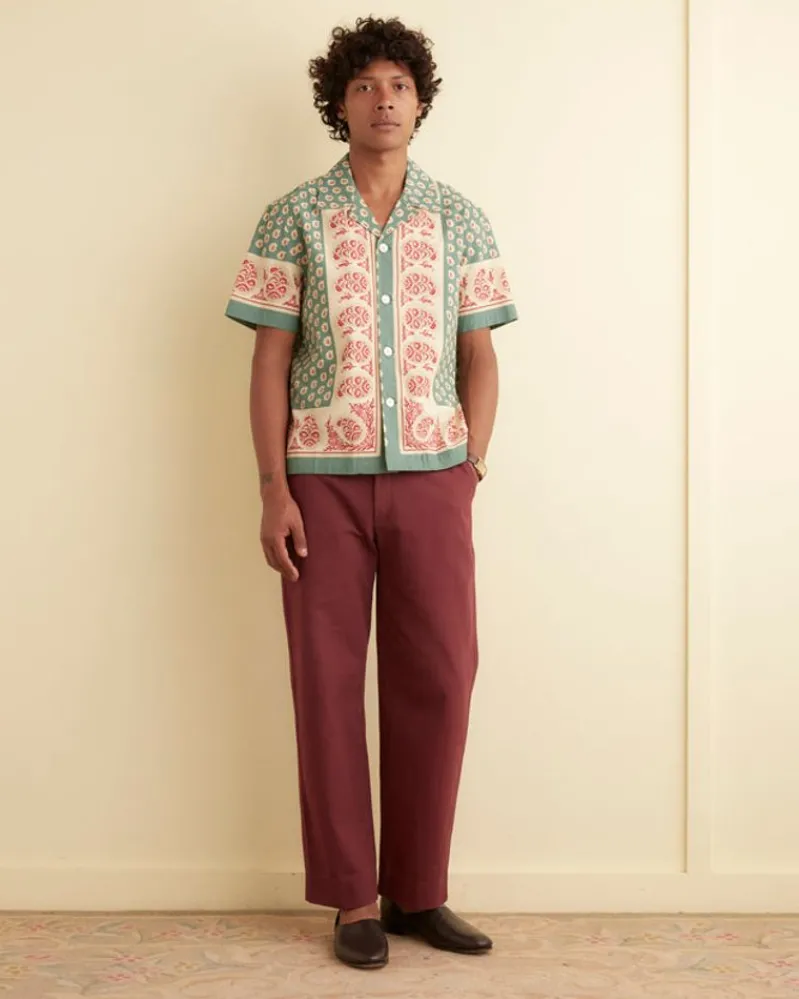 Shirts<BODE Paisley Frame Short Sleeve Shirt
