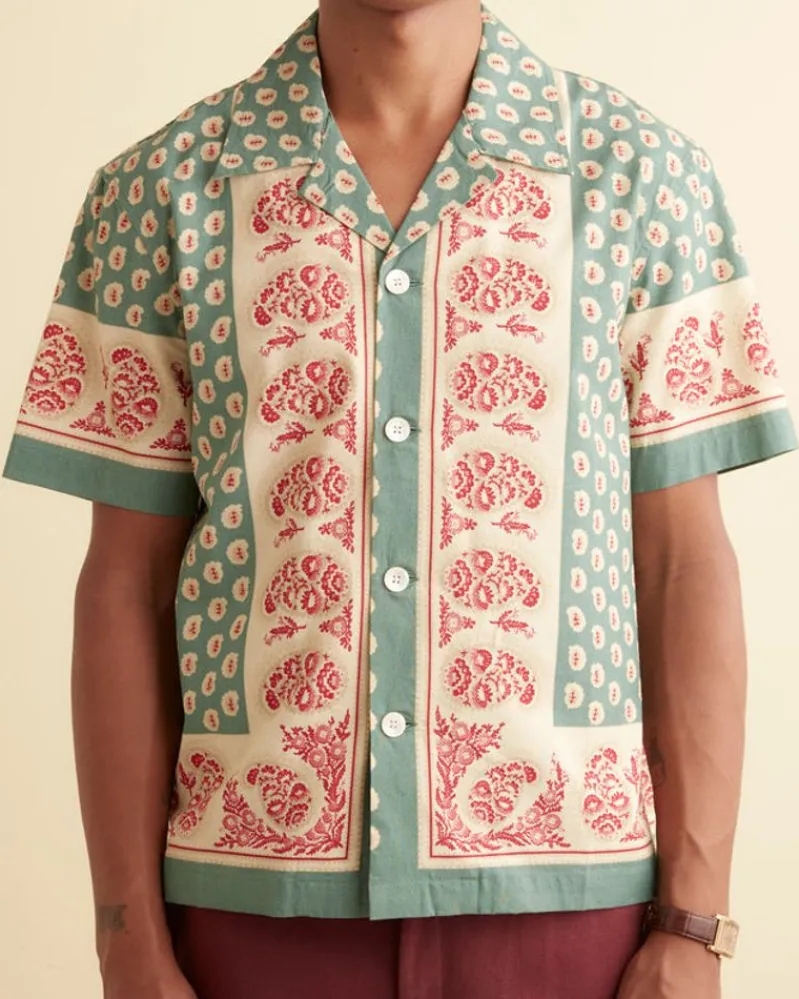 Shirts<BODE Paisley Frame Short Sleeve Shirt