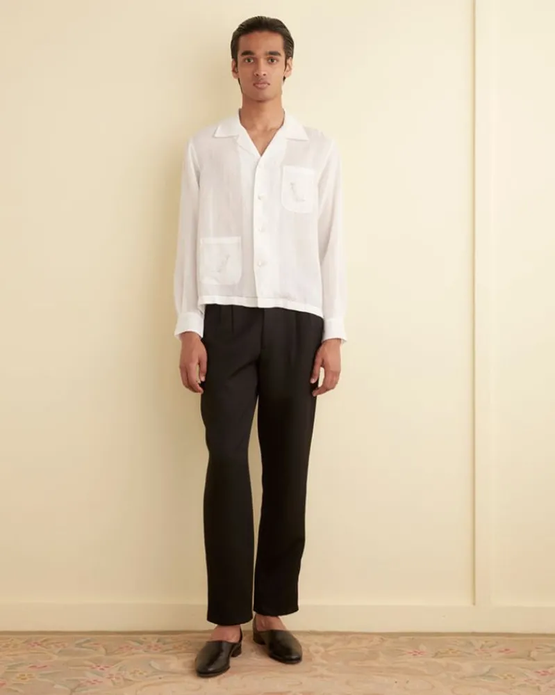 Shirts<BODE Party Trick Long Sleeve Shirt White