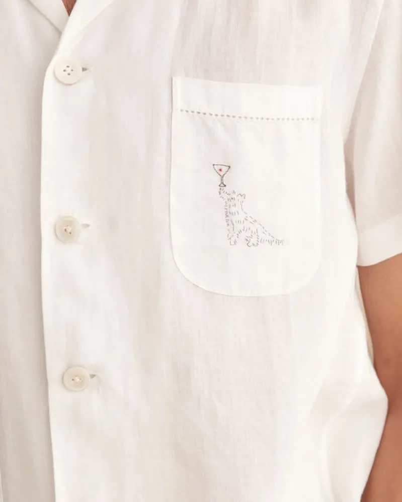 Shirts<BODE Party Trick Short Sleeve Shirt White