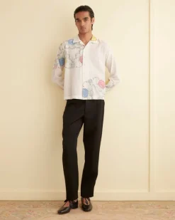 Shirts<BODE Patchwork Lotus Long Sleeve Shirt Multi