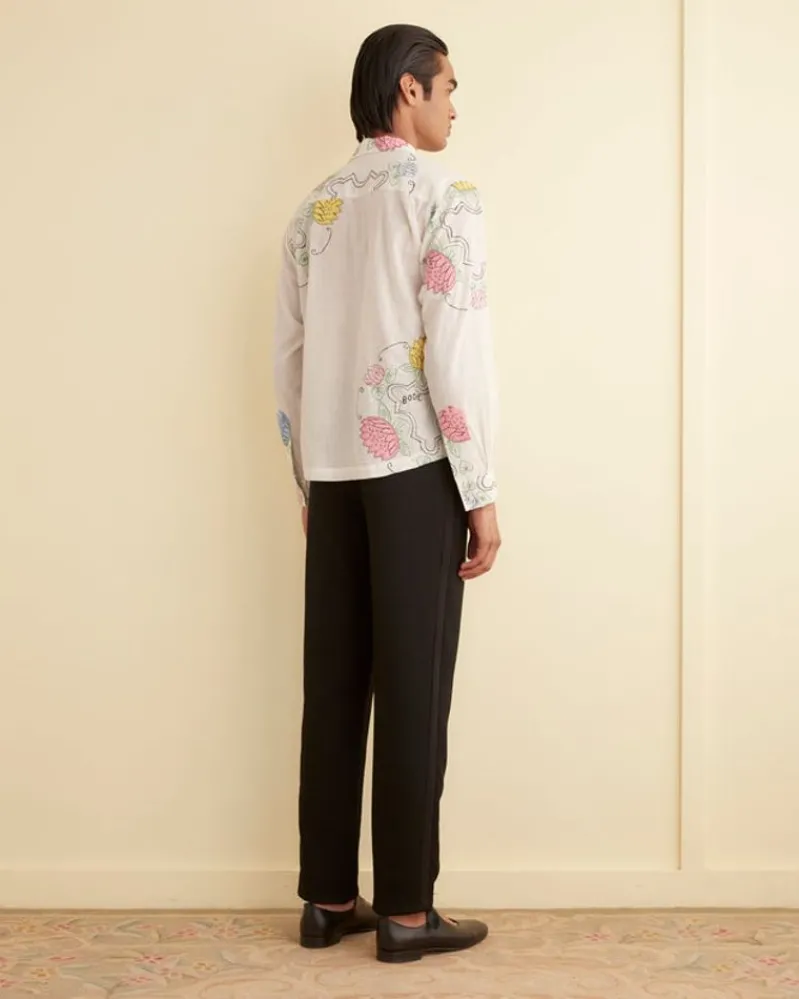 Shirts<BODE Patchwork Lotus Long Sleeve Shirt Multi