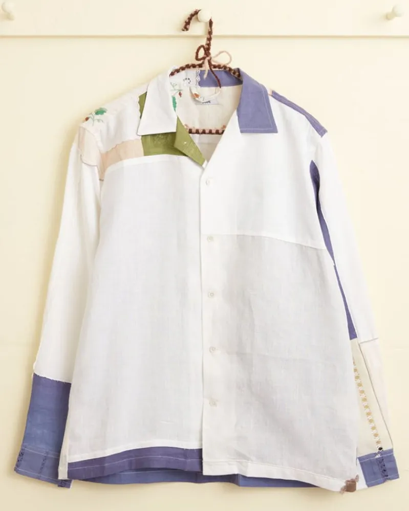 Shirts<BODE Patchwork Napkin Long Sleeve Shirt