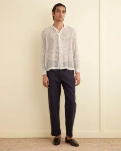 Shirts<BODE Petal Lace Long Sleeve Shirt
