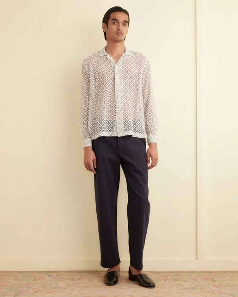 Shirts<BODE Petal Lace Long Sleeve Shirt