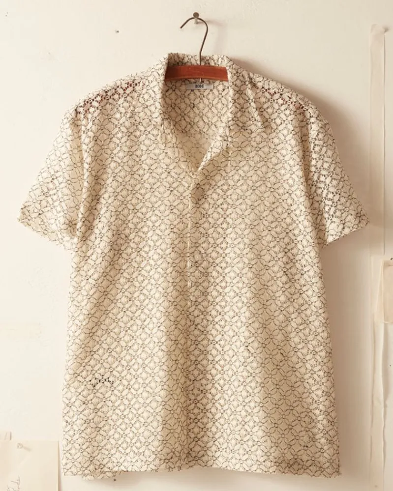 Shirts<BODE Petal Lace Short Sleeve Shirt