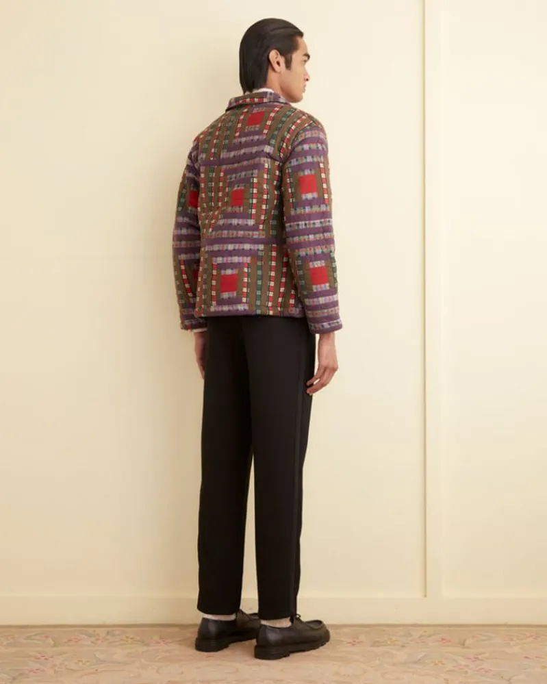 Outerwear<BODE Plaid Log Cabin Quilt Jacket