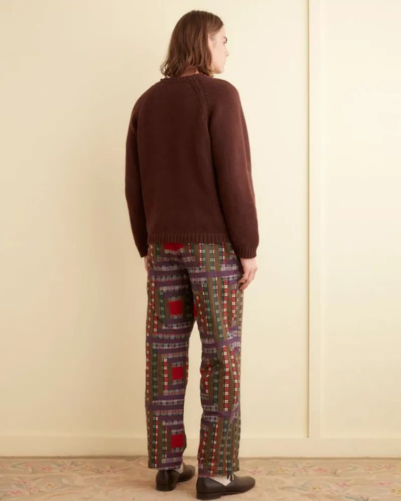 Trousers & Pants<BODE Plaid Log Cabin Trousers