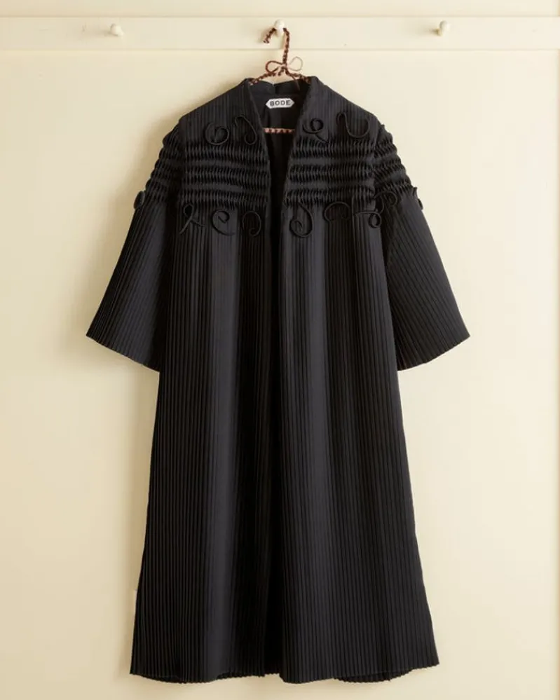 Outerwear<BODE Pleated Opera Coat Black