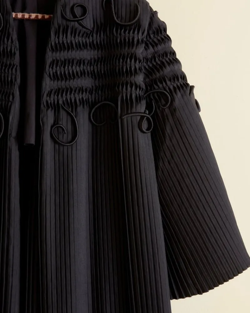 Outerwear<BODE Pleated Opera Coat Black