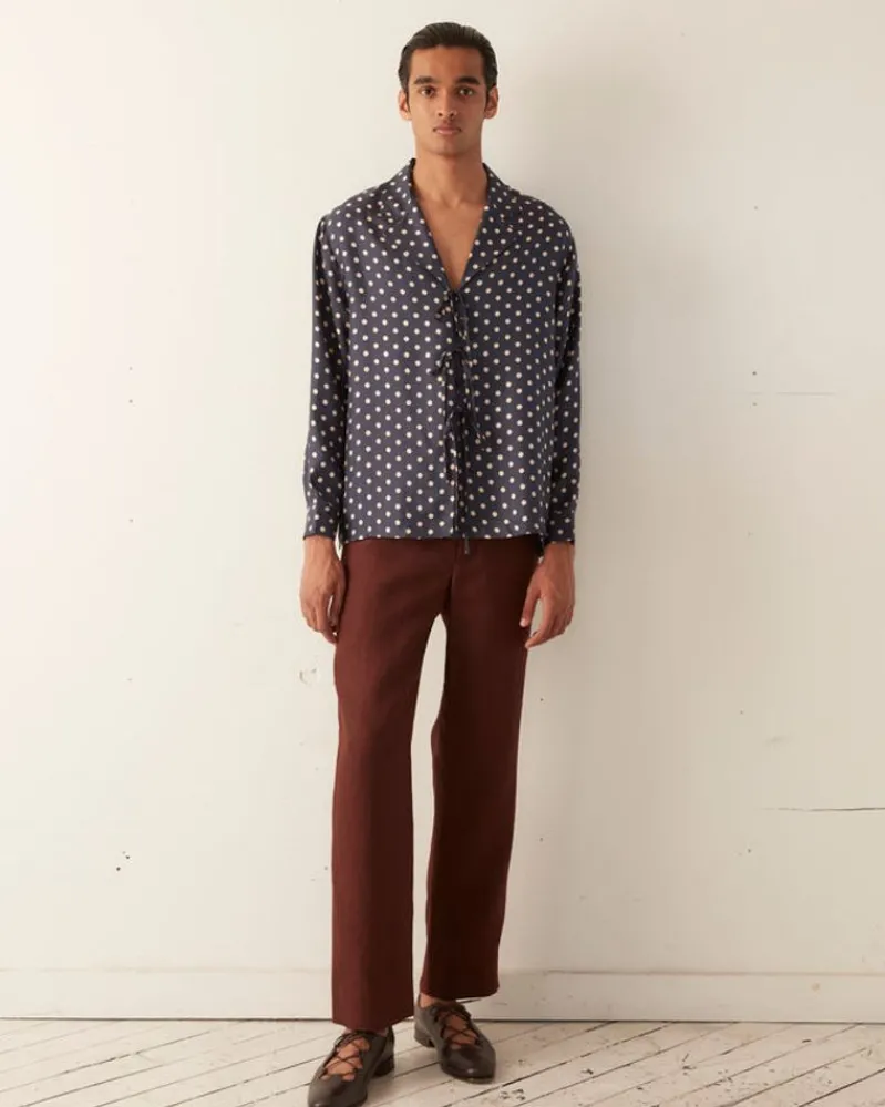 Shirts<BODE Polka Dot Micro Tie Long Sleeve Shirt