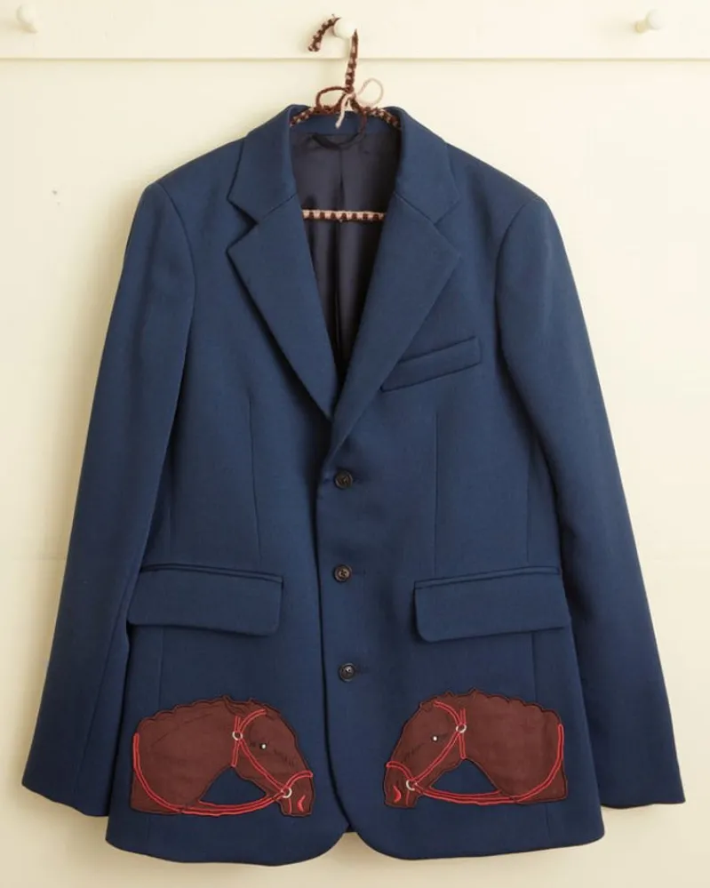 Outerwear<BODE Pony Applique Suit Jacket Blue