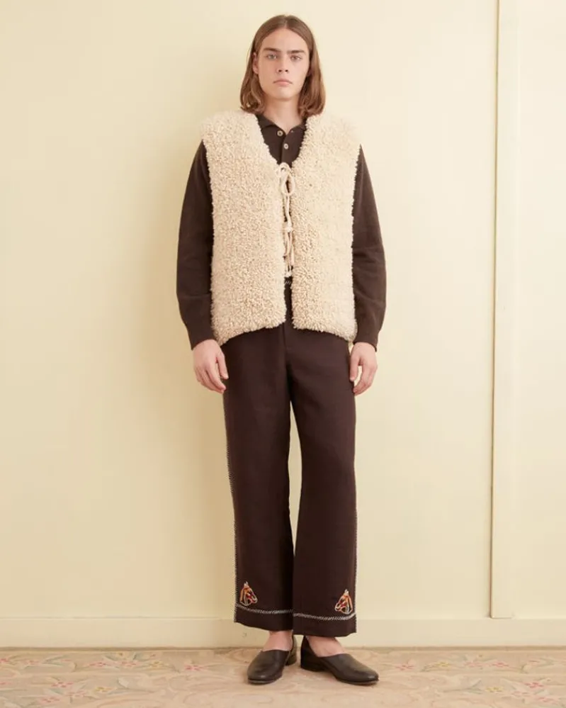 Knitwear<BODE Pony Tapestry Vest Tan