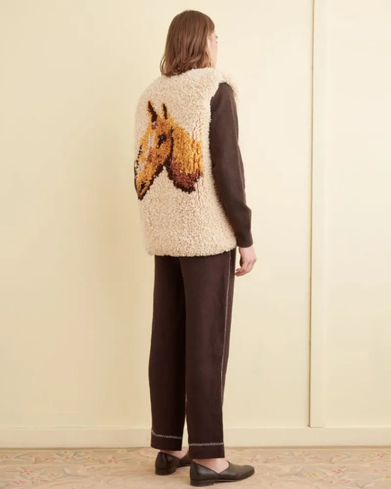 Outerwear<BODE Pony Tapestry Vest Tan