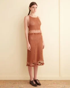 Dresses<BODE Posy Crochet Dress Brown