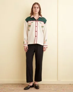 Shirts<BODE Prairie Rose Overshirt Ecru