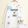 Cut & Sew<BODE Property Of Janet Crewneck White
