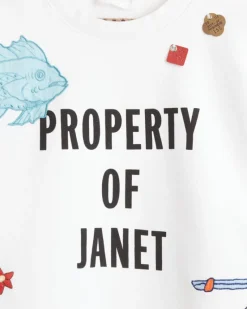 Cut & Sew<BODE Property Of Janet Crewneck White