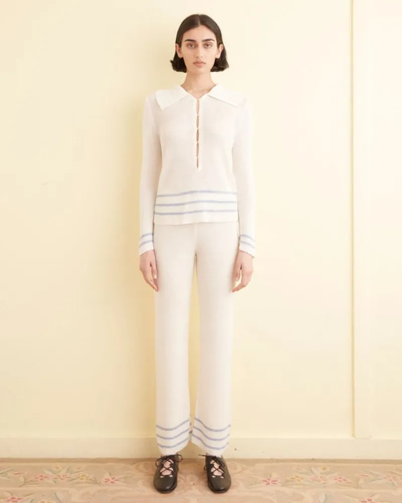 Knitwear<BODE Quincy Stripe Joggers Cream