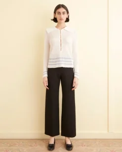 Knitwear<BODE Quincy Stripe Polo Cream
