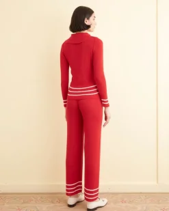Knitwear<BODE Quincy Stripe Polo Red