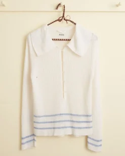 Knitwear<BODE Quincy Stripe Polo Cream