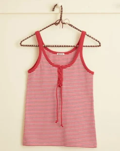 Cut And Sew<BODE Revere Stripe Tank Red/Cream