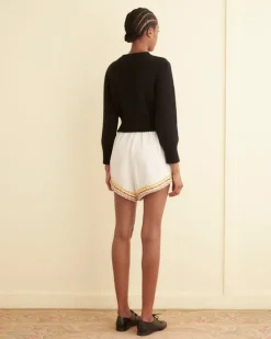 Shorts<BODE Rickrack Hem Tap Shorts Ecru/Multi