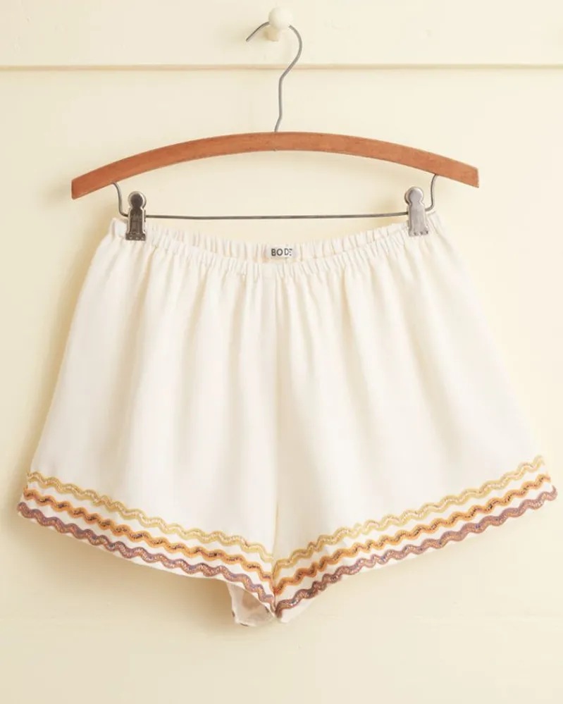 Shorts<BODE Rickrack Hem Tap Shorts Ecru/Multi