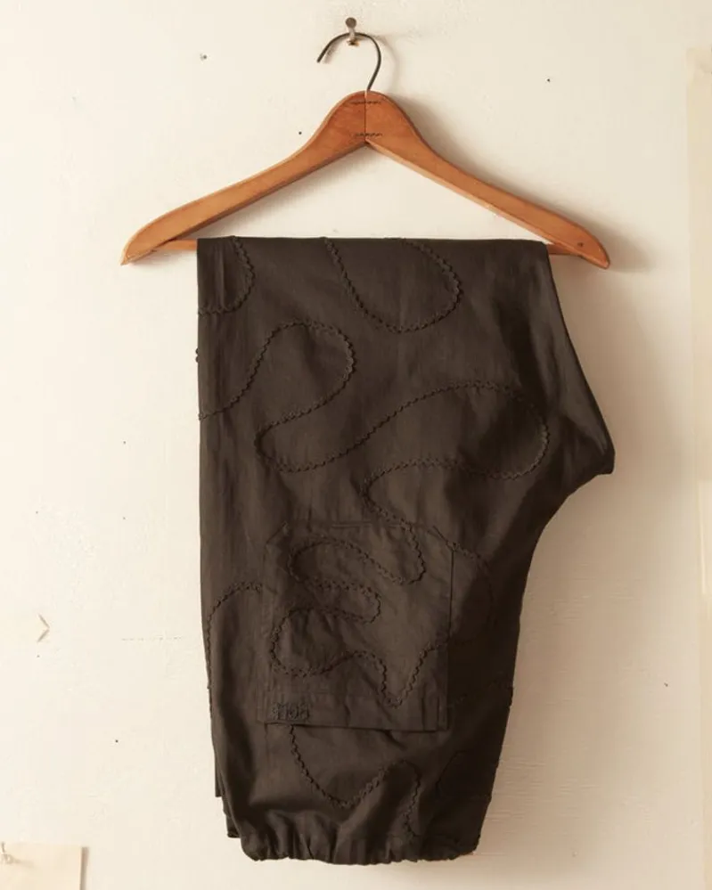Trousers & Pants<BODE Rickrack Pajama Pants - Black