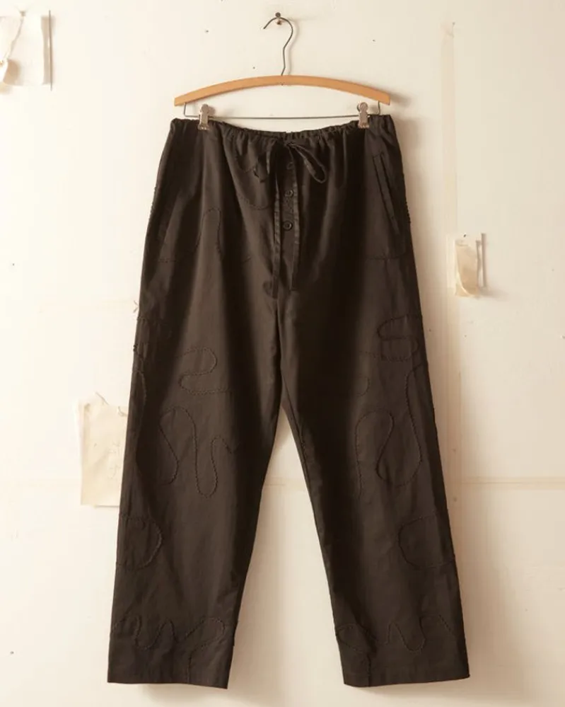 Trousers & Pants<BODE Rickrack Pajama Pants - Black