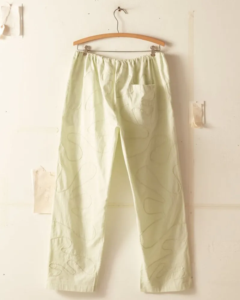Trousers & Pants<BODE Rickrack Pajama Pants - Green