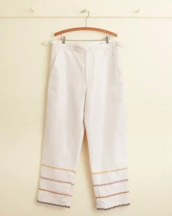 Trousers & Pants<BODE Rickrack Stripe Trousers Ecru/Multi