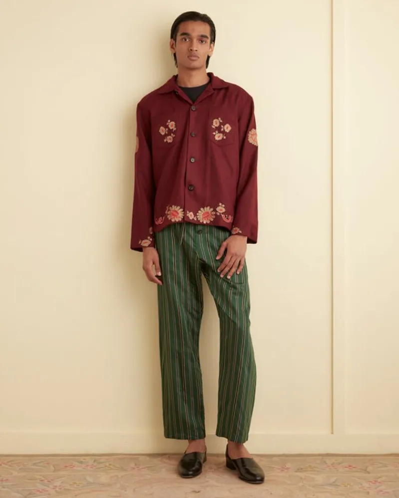 Shirts<BODE Rococo Overshirt Maroon
