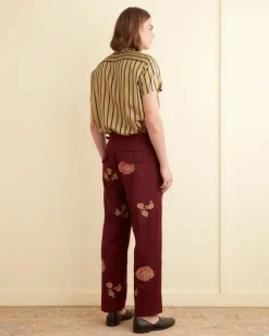 Trousers & Pants<BODE Rococo Trousers Maroon