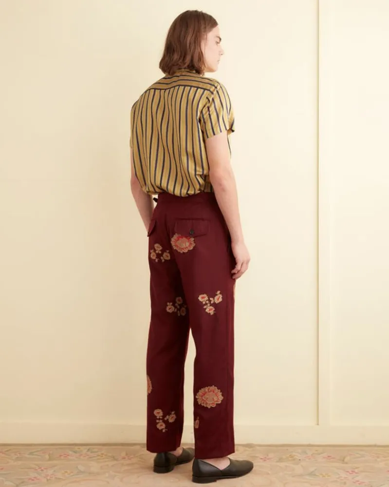 Trousers & Pants<BODE Rococo Trousers Maroon