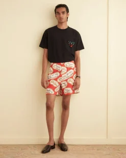 Shorts<BODE Rodeo Slogans Shorts Red