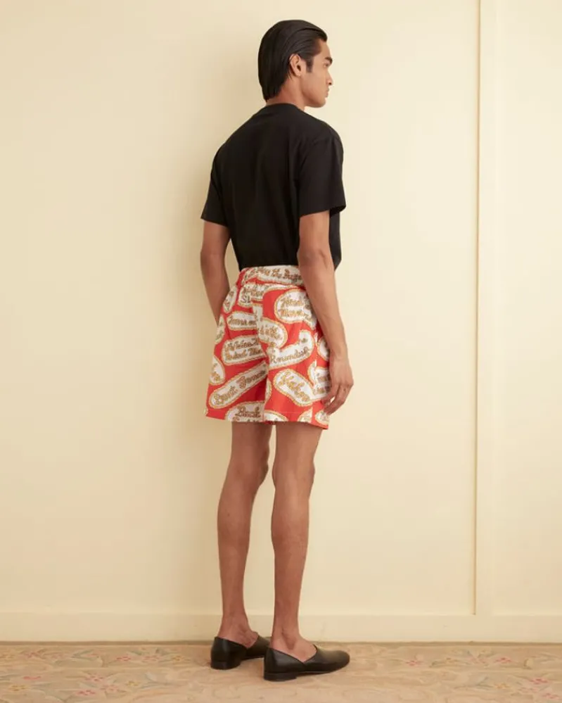 Shorts<BODE Rodeo Slogans Shorts Red