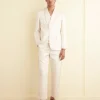 Suiting<BODE Roping Shawl Collar Tuxedo Jacket Ecru