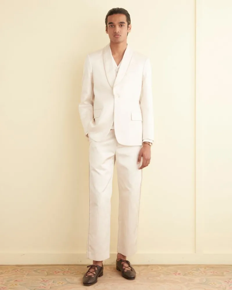 Outerwear<BODE Roping Shawl Collar Tuxedo Jacket Ecru