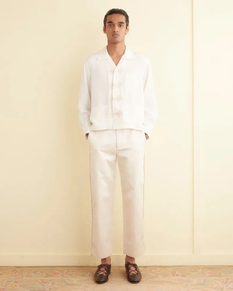 Suiting<BODE Roping Tuxedo Trousers Ecru