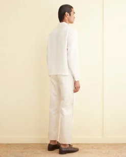 Trousers & Pants<BODE Roping Tuxedo Trousers Ecru