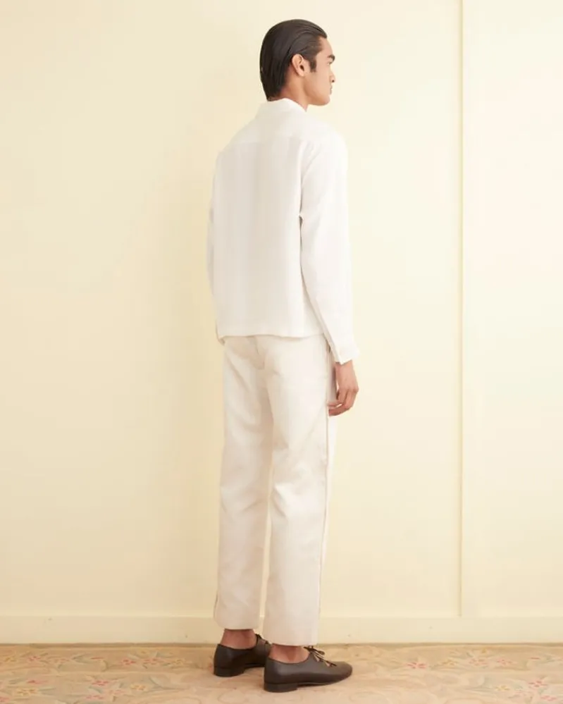 Trousers & Pants<BODE Roping Tuxedo Trousers Ecru