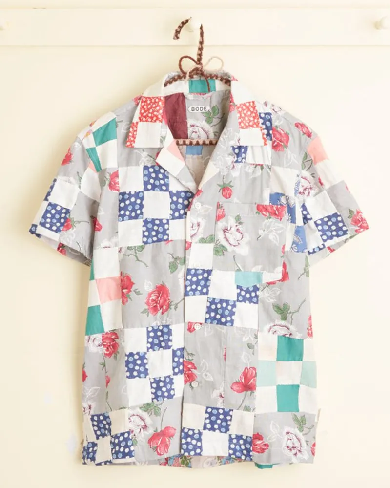 Shirts<BODE Rose Checkerboard Short Sleeve Shirt Multi