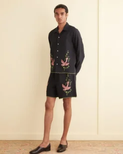 Shirts<BODE Rosefinch Long Sleeve Shirt Black