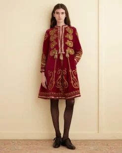Dresses<BODE Rothermel Theater Dress Burgundy