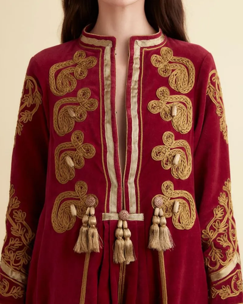 Dresses<BODE Rothermel Theater Dress Burgundy